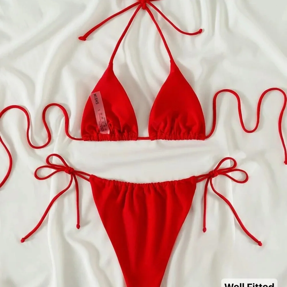 Red Triangle Bikini Set - Picture 1 of 1